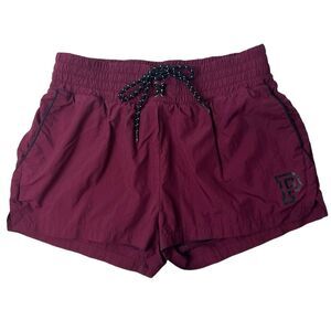 PINK Victoria’s Secret Burgundy Nylon Shorts Size S